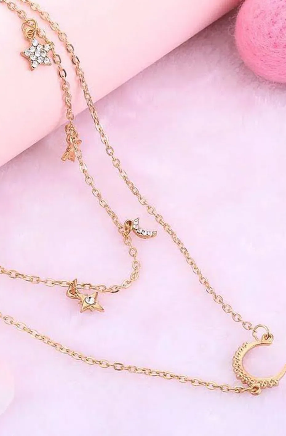 COLLAR BOHO MOON & STARS DORADO