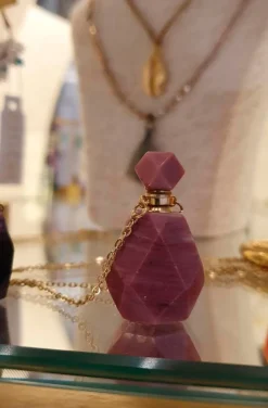 COLLAR BOTELLITA BOHO JADE ROSA