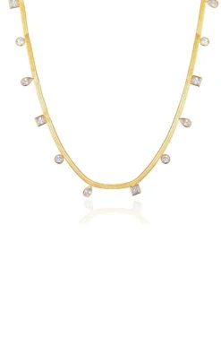 COLLAR CADENA DE ESPIGA CIRCONITAS