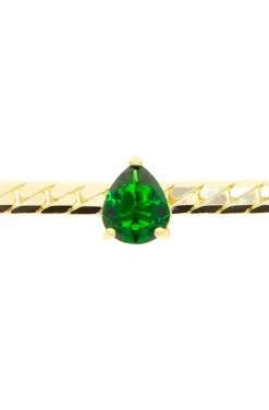 COLLAR CADENA LAGRIMA ESMERALDA