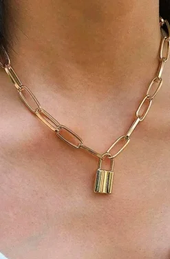 COLLAR CADENA LOVED AND LOCKED