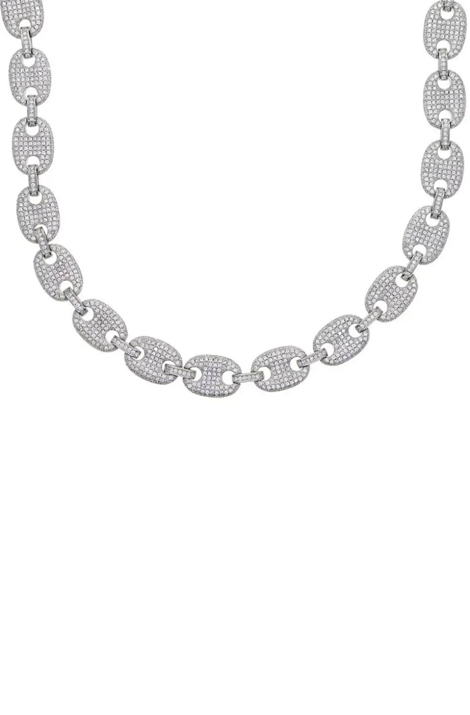 COLLAR CADENA PLATA ESLABONES café
