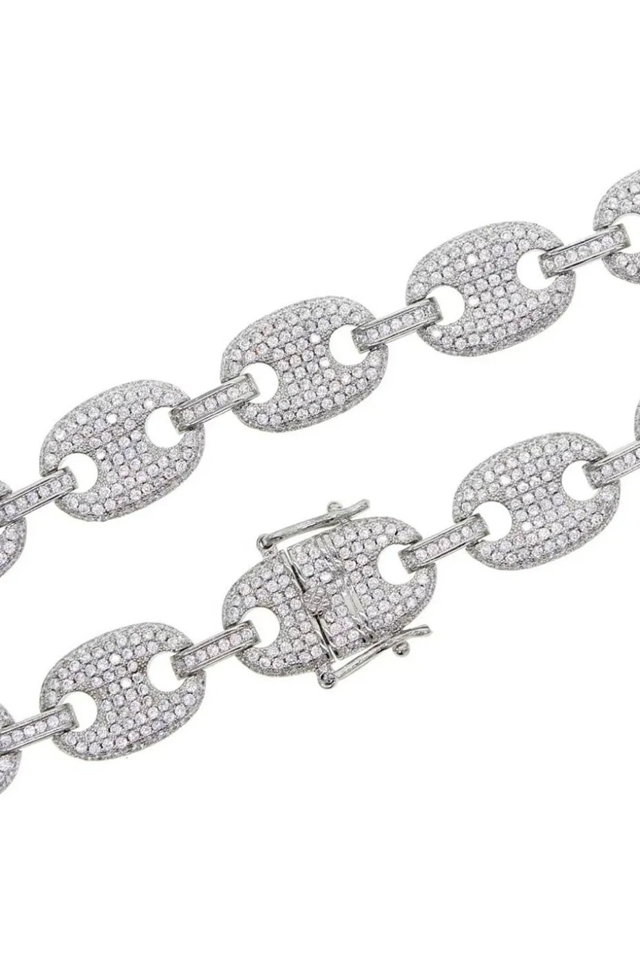 COLLAR CADENA PLATA ESLABONES café