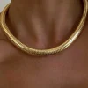 COLLAR CADENA SERIENTE COLOR DORADO