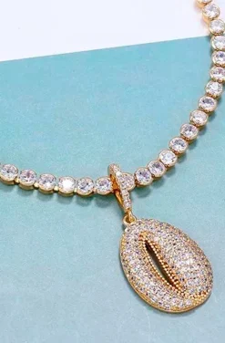COLLAR CONCHA CRISTALES