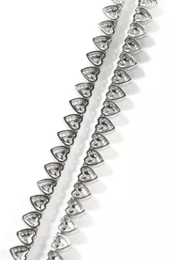 COLLAR CORAZONES DE PLATA