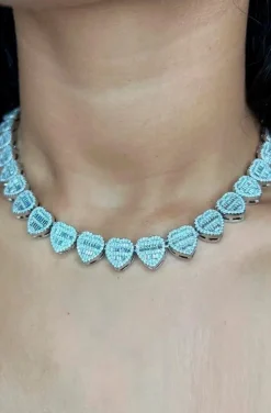 COLLAR CORAZONES DIAMANTES