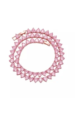 COLLAR CORAZONES ROSA