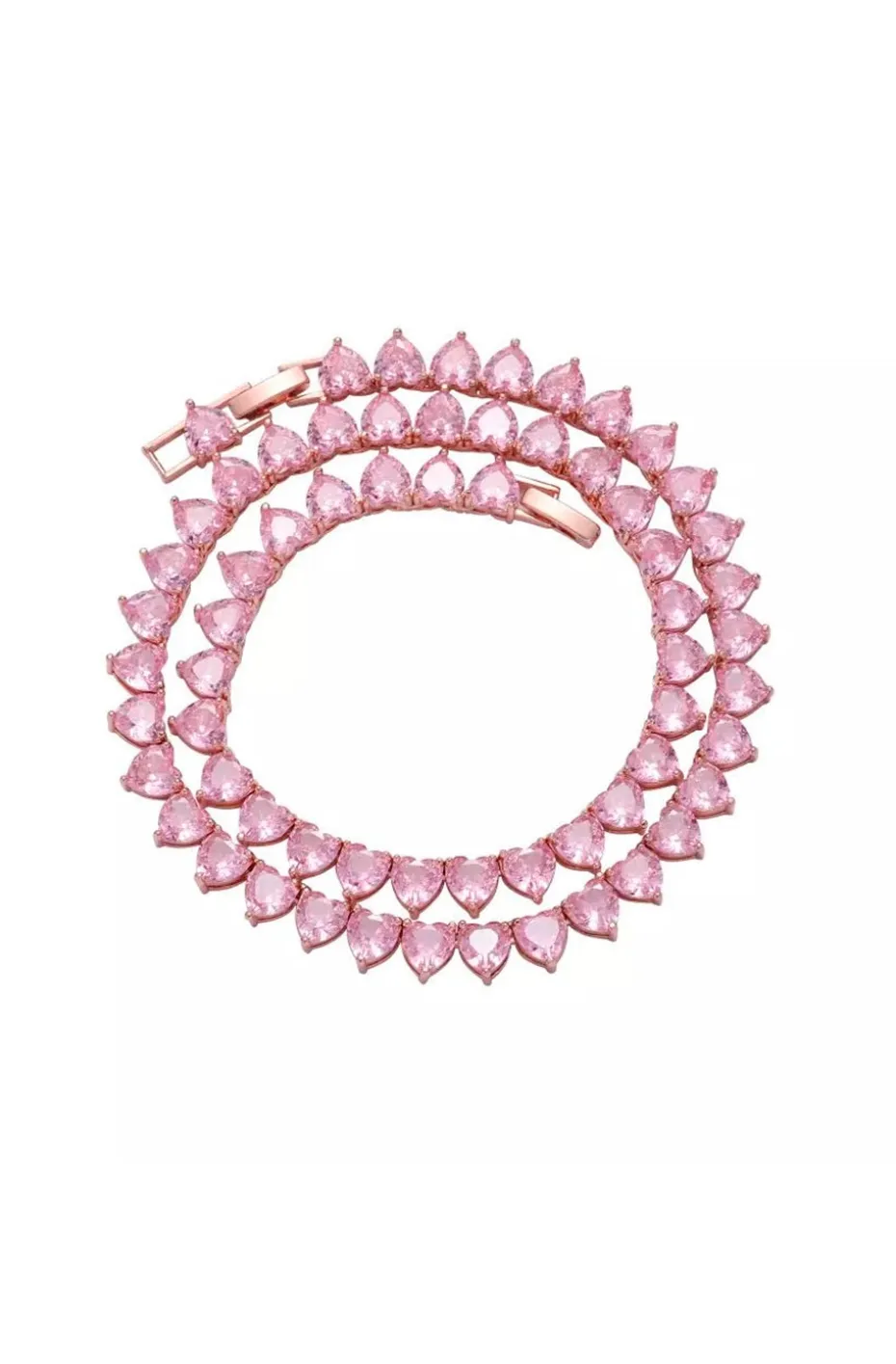 COLLAR CORAZONES ROSA