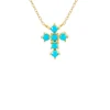 COLLAR CRUZ TURQUESA