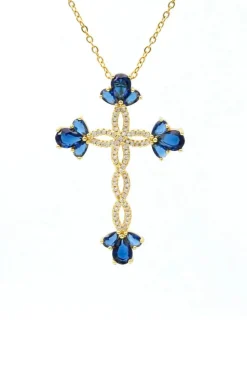 COLLAR CRUZ ZAFIRO
