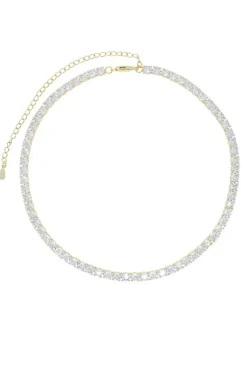 COLLAR DE CIRCONITAS DORADO