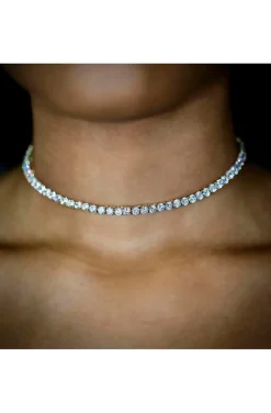 COLLAR DE CIRCONITAS DORADO