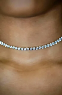 COLLAR DE CIRCONITAS DORADO