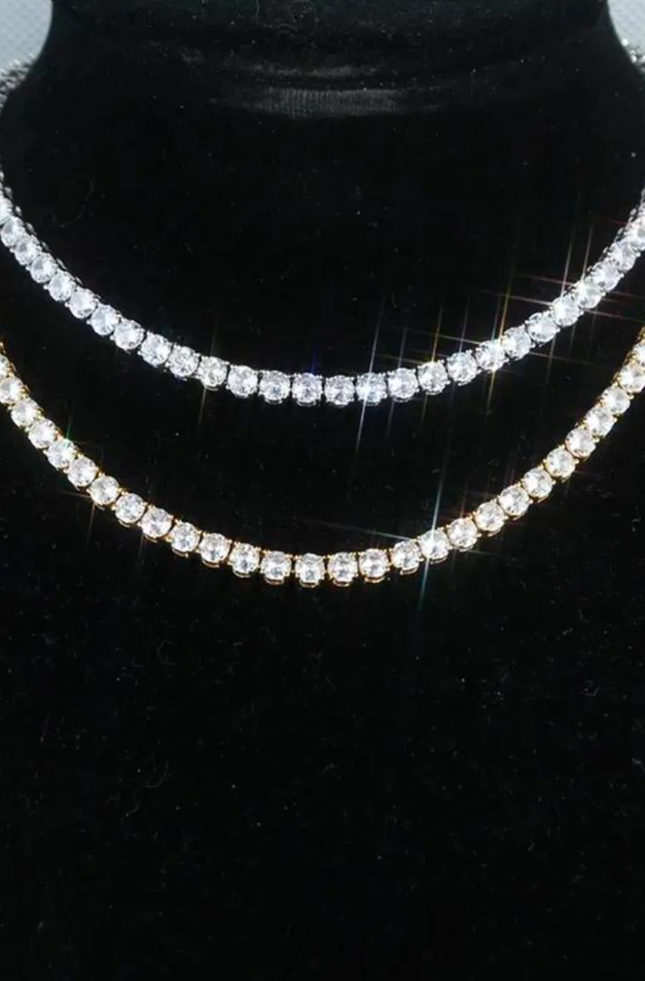COLLAR DE CIRCONITAS DORADO