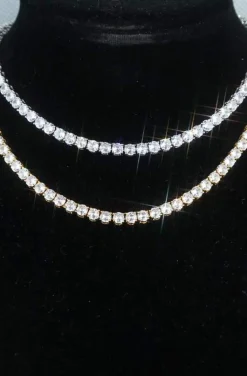 COLLAR DE CIRCONITAS PLATEADO