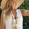 COLLAR DOBLE FLOR CONCHAS