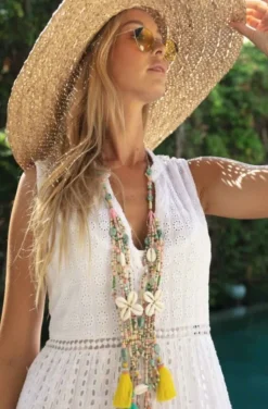 COLLAR DOBLE FLOR CONCHAS