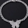 COLLAR ESLABONES CIRCONITAS MARIPOSA
