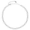 COLLAR ESLABONES CIRCONITAS COLOR PLATA