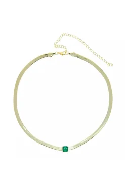 COLLAR ESMERALDA CUADRADA