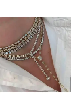 COLLAR JOYA LAGRIMAS DE PLATA