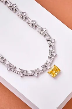 COLLAR JOYA VINTAGE CITRINO