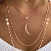 COLLAR LUNA, ESTRELLAS Y CADENAS
