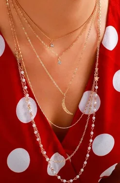 COLLAR LUNA, ESTRELLAS Y CADENAS