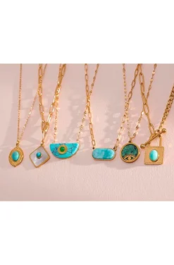 COLLAR MEDIA LUNA TURQUESA