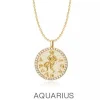 COLLAR MONEDA HOROSCOPO AQUARIO
