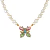 COLLAR PERLAS Y MARIPOSA