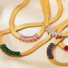 COLLAR SERPIENTE CRISTALES NEGROS