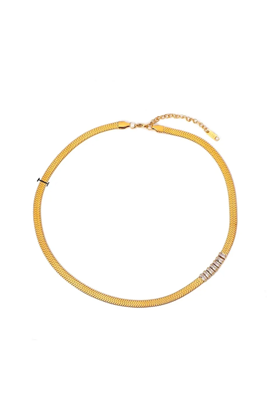COLLAR SERPIENTE CRISTALES PLATA
