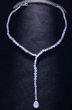 COLLAR TENNIS LAGRIMA DORADO