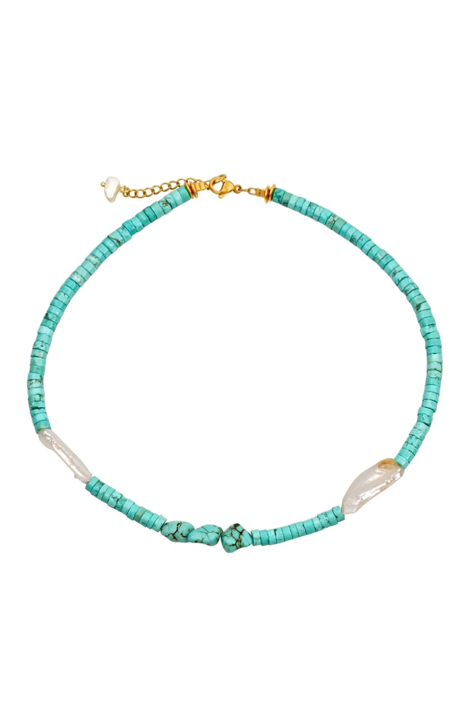 COLLAR TURQUESAS MADRE PERLA