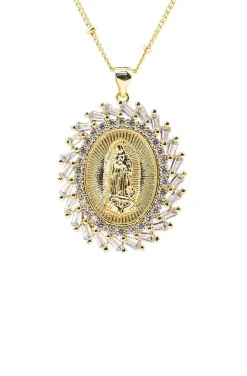 COLLAR VIRGEN CIRCONITAS Y BAGUETTE