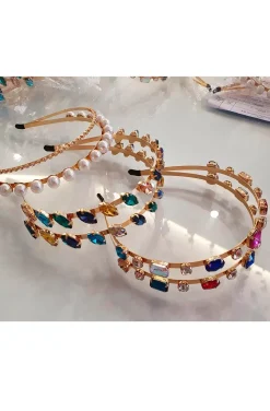 DIADEMA DOBLE CRISTALES MULTICOLOR