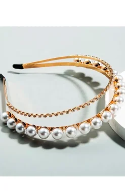 DIADEMA PERLAS Y CRISTALES