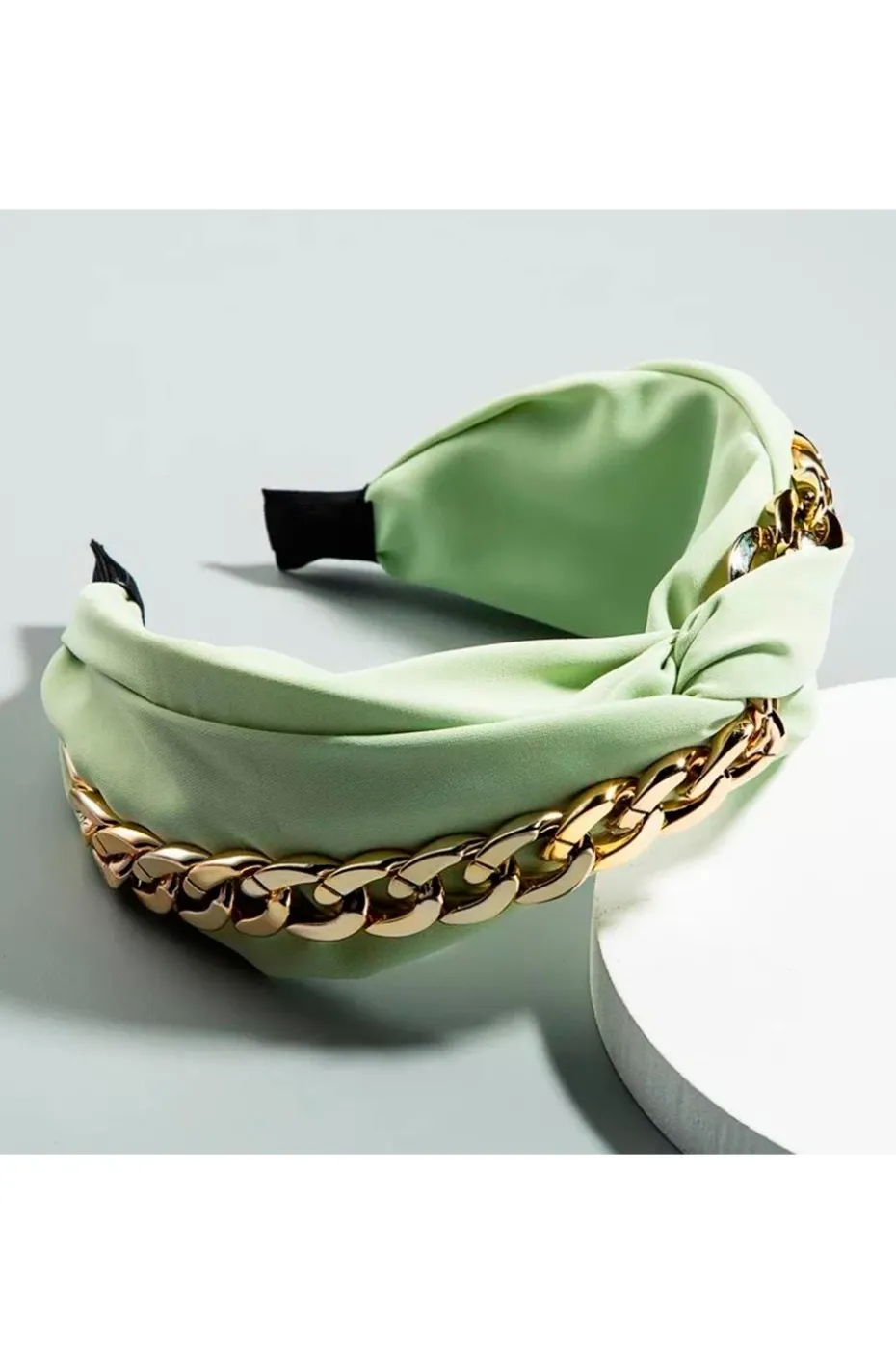 DIADEMA TURBANTE VERDE PASTEL