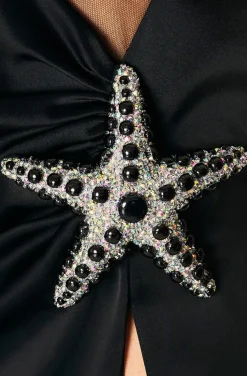 FESTIDO LARGO NEGRO ESTRELLA