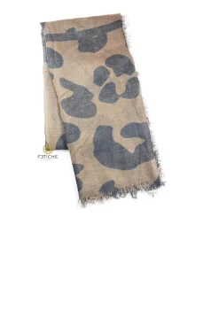 FOULARD ANIMAL PRINT CAMEL