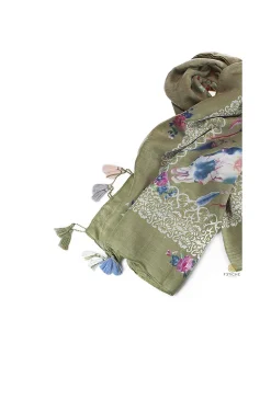 FOULARD INDIGO VERDE