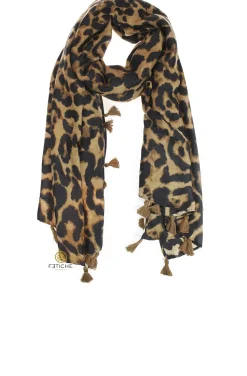 FOULARD LEOPARDO MARRÓN