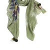 FOULARD PLUMAS BOHO VERDE