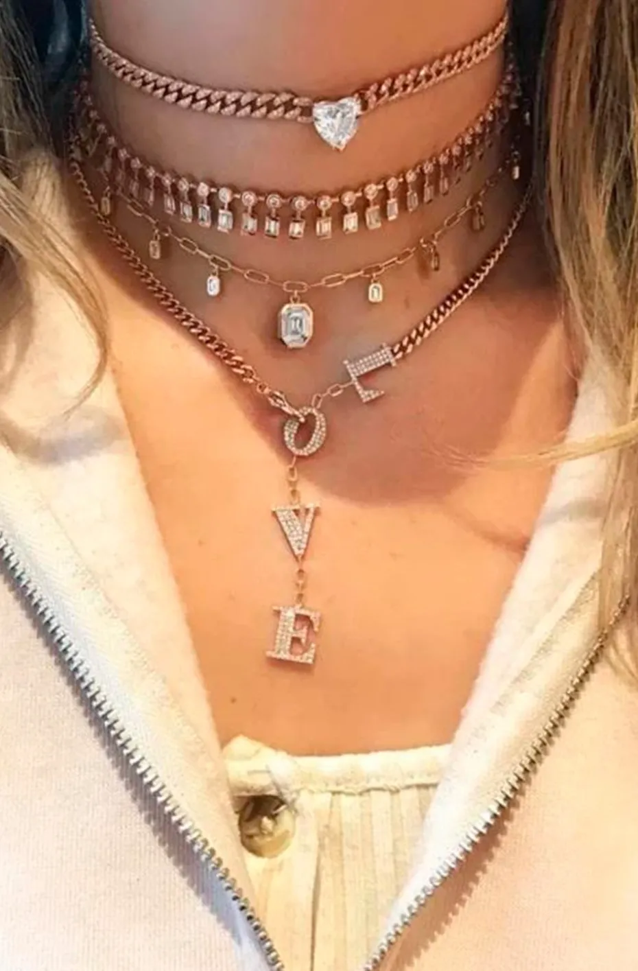 GOLD PINK HEART