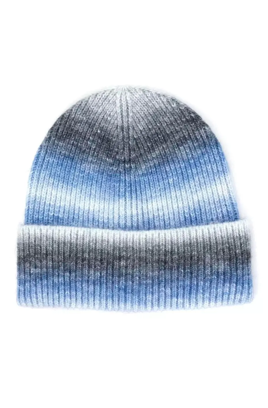 GORRO DE PUNTO TONOS AZULES