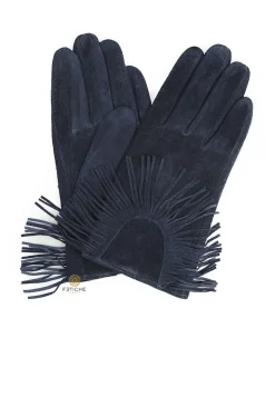GUANTES DE ANTE FLECOS AZUL
