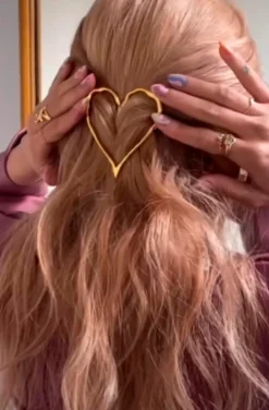 HORQUILLA CORAZÓN DORADO