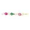 HORQUILLA MULTICOLOR STRASS Y PERLAS